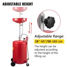 VEVOR Waste Oil Drain Tank Portable Oil Drain 20 Gallon Air Operate Drainer