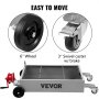 VEVOR Oil Drain Pan 15 Gallon Oil Drain Tank, 57L Low Profile Oil Drain Pan, Large Capacity Oil Change Pan, Foldable Hand, with Pump, Hose, Swivel Casters Wheels for Car, SUV, Trucks Oil Draining