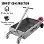 VEVOR Oil Drain Pan 15 Gallon Oil Drain Tank, 57L Low Profile Oil Drain Pan, Large Capacity Oil Change Pan, Foldable Hand, with Pump, Hose, Swivel Casters Wheels for Car, SUV, Trucks Oil Draining