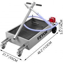 VEVOR Low Profile Oil Drain Pan Truck Drain Pan 57 L with Pump Hose Casters
