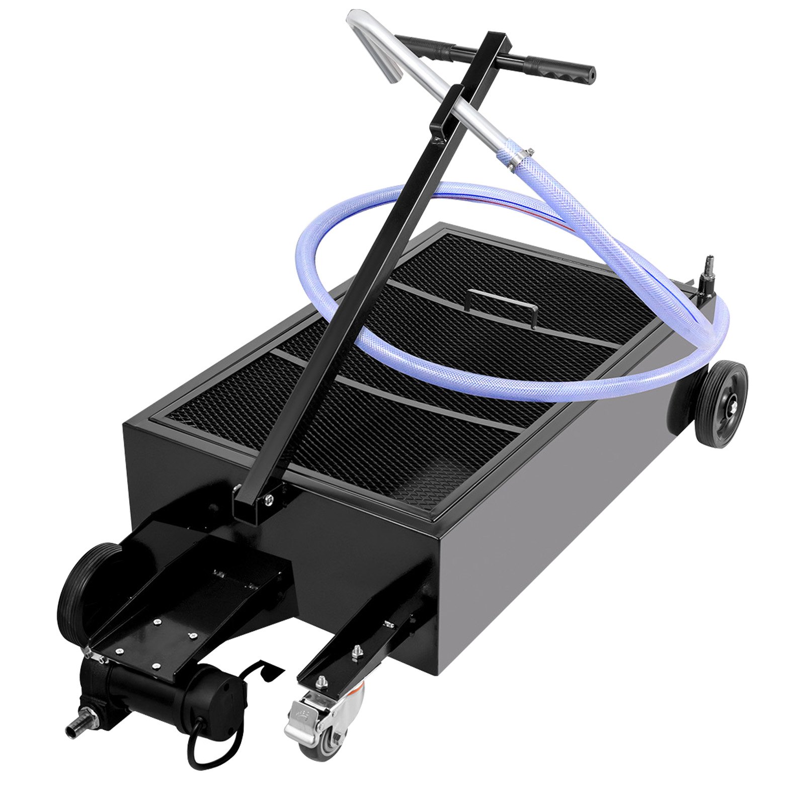 VEVOR Low Profile Oil Drain Pan Truck Drain Pan 95 L with Pump Hose Casters