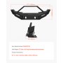 Parachoques delantero VEVOR compatible con Wrangler JK/JKU 2007-2018, parachoques delantero de acero resistente con 2 barras de luz LED, placa de cabrestante, carcasa de luz antiniebla y soportes de anillo en D.