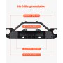 VEVOR Front Bumper Compatible with 2007-2018 Wrangler JK/JKU with Winch Plate