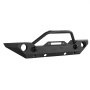 VEVOR Front Bumper Compatible with 2007-2018 Wrangler JK/JKU - with Winch Plate, D-Ring Mounts & Fog Light Housing, Heavy-Duty Steel Front Bumper with E-Coating