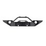 VEVOR Front Bumper Compatible with 2007-2018 Wrangler JK/JKU - with Winch Plate, D-Ring Mounts & Fog Light Housing, Heavy-Duty Steel Front Bumper with E-Coating