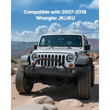 VEVOR Front Bumper Compatible with 2007-2018 Wrangler JK/JKU with Winch Plate