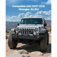 VEVOR Front Bumper Compatible with 2007-2018 Wrangler JK/JKU with Winch Plate