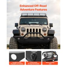 VEVOR Front Bumper Compatible with 2007-2018 Wrangler JK/JKU with Winch Plate