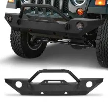 VEVOR Front Bumper Compatible with 2007-2018 Wrangler JK/JKU with Winch Plate
