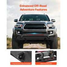 VEVOR Front Bumper Compatible with 2016-2023 Toyota Tacoma with Winch Plate