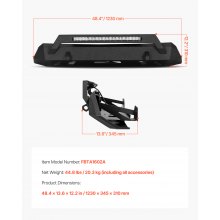 VEVOR Front Bumper Compatible with 2016-2023 Toyota Tacoma with LED Light Bar