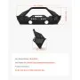 Parachoques delantero VEVOR compatible con Jeep Wrangler JL JLU y Gladiator JT 2018-2024. Parachoques delantero de acero resistente con placa de cabrestante, soportes de anillo en D y carcasa para luz antiniebla.