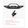 VEVOR Front Bumper Compatible with 1987-2006 Jeep Wrangler YJ TJ, Heavy-Duty Steel Front Bumper with 2PCS LED Light Bars, 2PCS LED Work Lights, Winch Plate & D-Rings Mounts