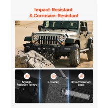 VEVOR Front Bumper Compatible with 1987-2006 Jeep Wrangler YJ TJ with LED Light
