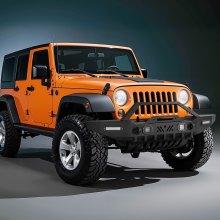 VEVOR Front Bumper Compatible with 1987-2006 Jeep Wrangler YJ TJ with LED Light