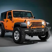 VEVOR Front Bumper Compatible with 1987-2006 Jeep Wrangler YJ TJ with LED Light