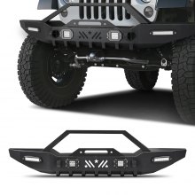 VEVOR Front Bumper Compatible with 1987-2006 Jeep Wrangler YJ TJ with LED Light