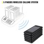 Vevor Restaurant Pager Paging System 5 Coasters Wireless Pagers For Restaurants