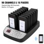 VEVOR Restaurant Pager Paging System 16 Coasters Wireless Paging Queuing System