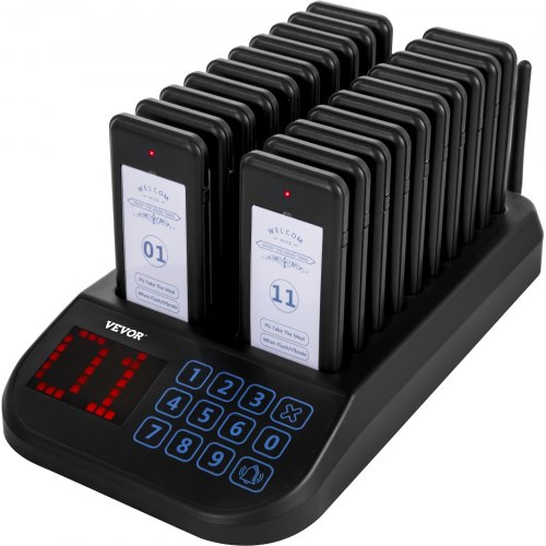 VEVOR F103 Restaurant Paging System 20 Coasters Wireless Pagers w/ Touch Screen