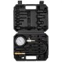 VEVOR diesel engine compression tester in a black molded case with various attachment tools.