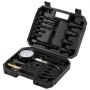VEVOR diesel engine compression tester in a black carrying case with multiple components.