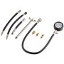 VEVOR compression tester kit with gauge, hoses, and adapters, perfect for engine diagnostics.