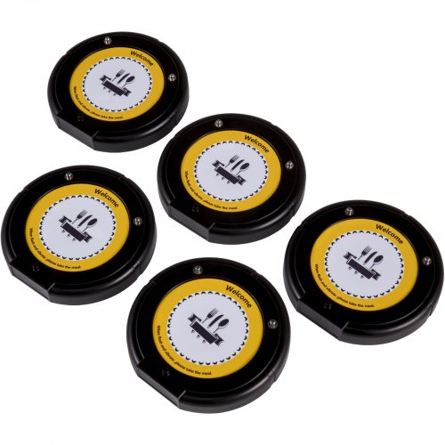 Vevor Restaurant Pager Paging System 5 Coasters Wireless Pagers For Restaurants