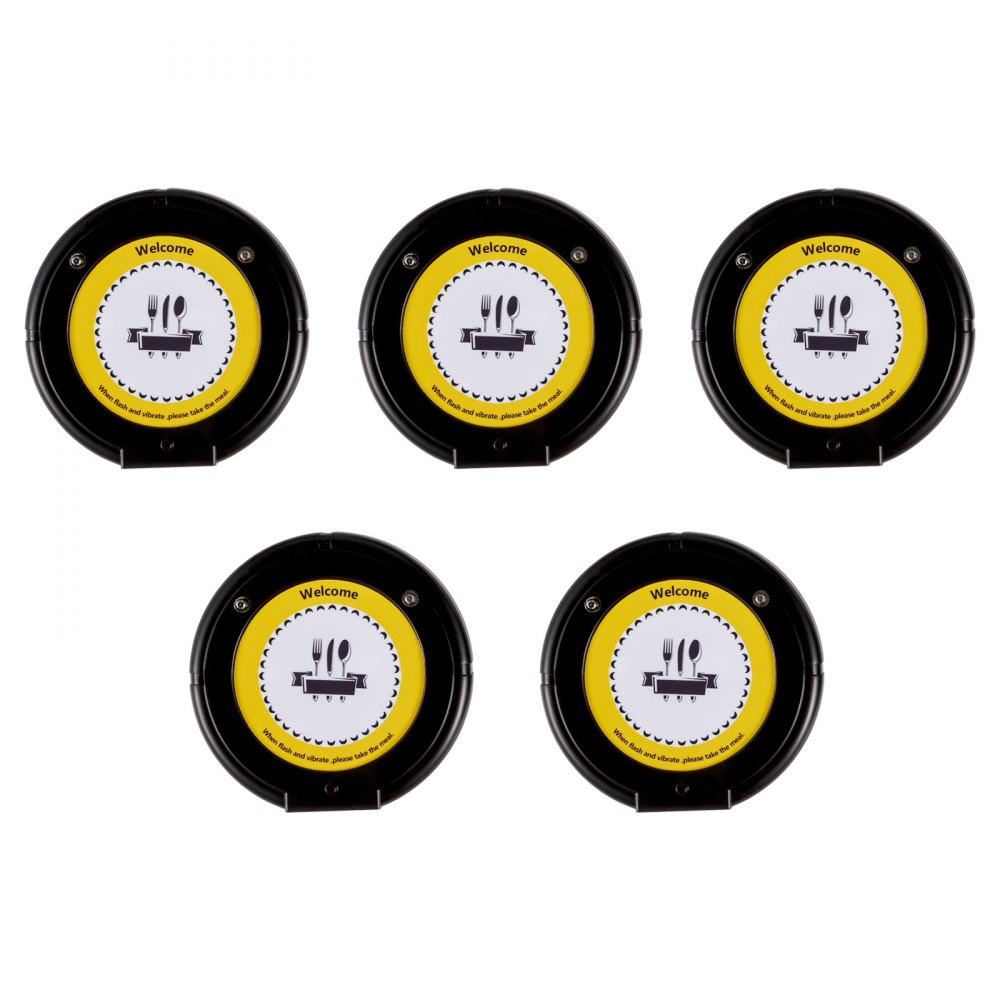 Vevor Restaurant Pager Paging System 5 Coasters Wireless Pagers For Restaurants