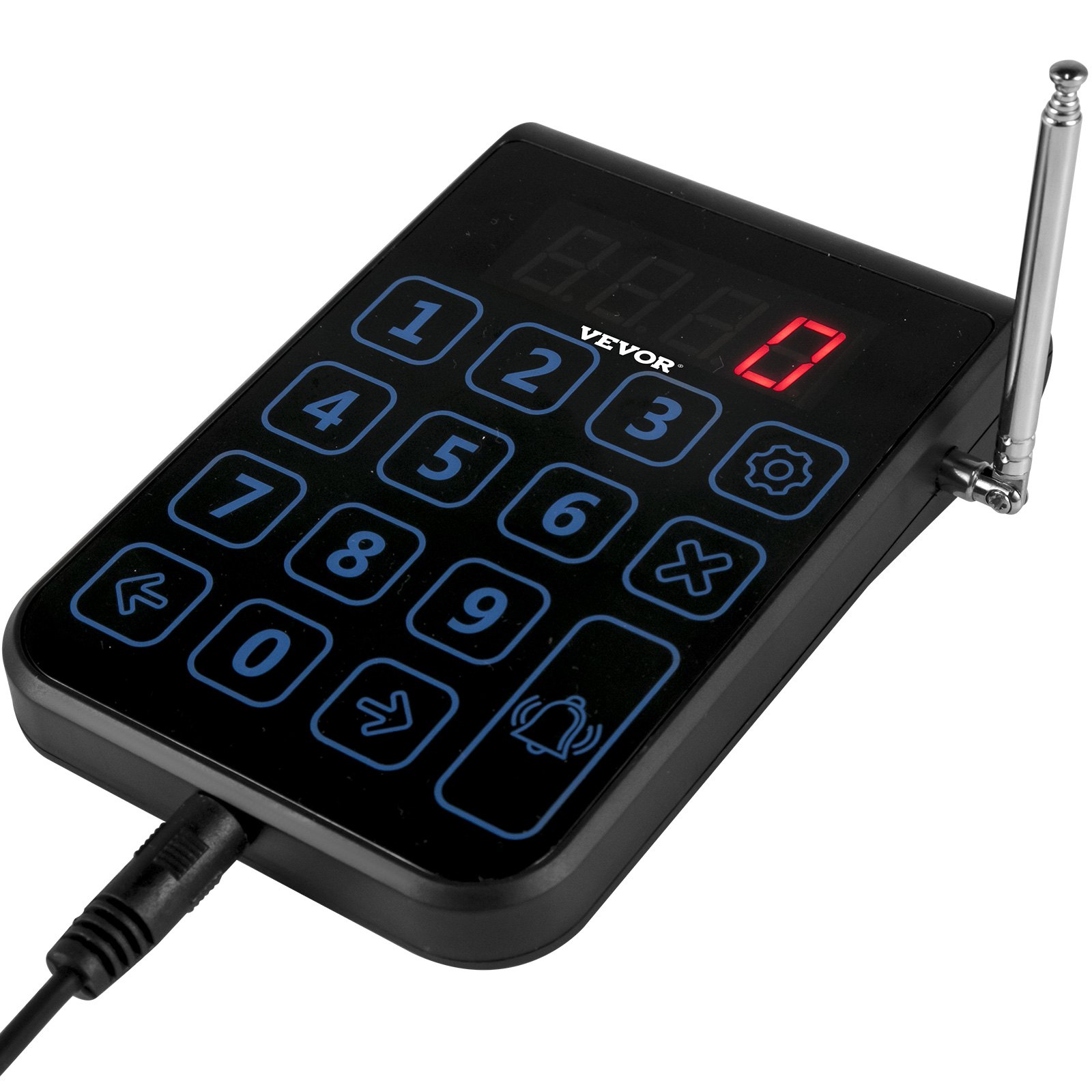 VEVOR Restaurant Pager 10 Coasters Paging System Max 999 Nursery Pager Wireless Paging Queuing Calling System with Vibration, Flashing and Buzzer for Social Distance Food Truck, Church and Clinic