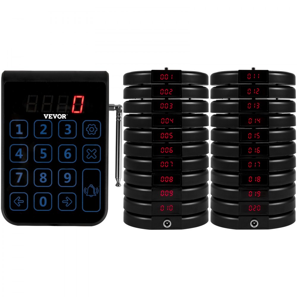 Vevor Restaurant Pager Paging System 20 Coasters Wireless Paging Queuing System