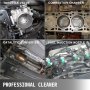 throttle valve, combustion chamber, catalytic converter, and fuel injection nozzle labeled. VEVOR injector cleaner.