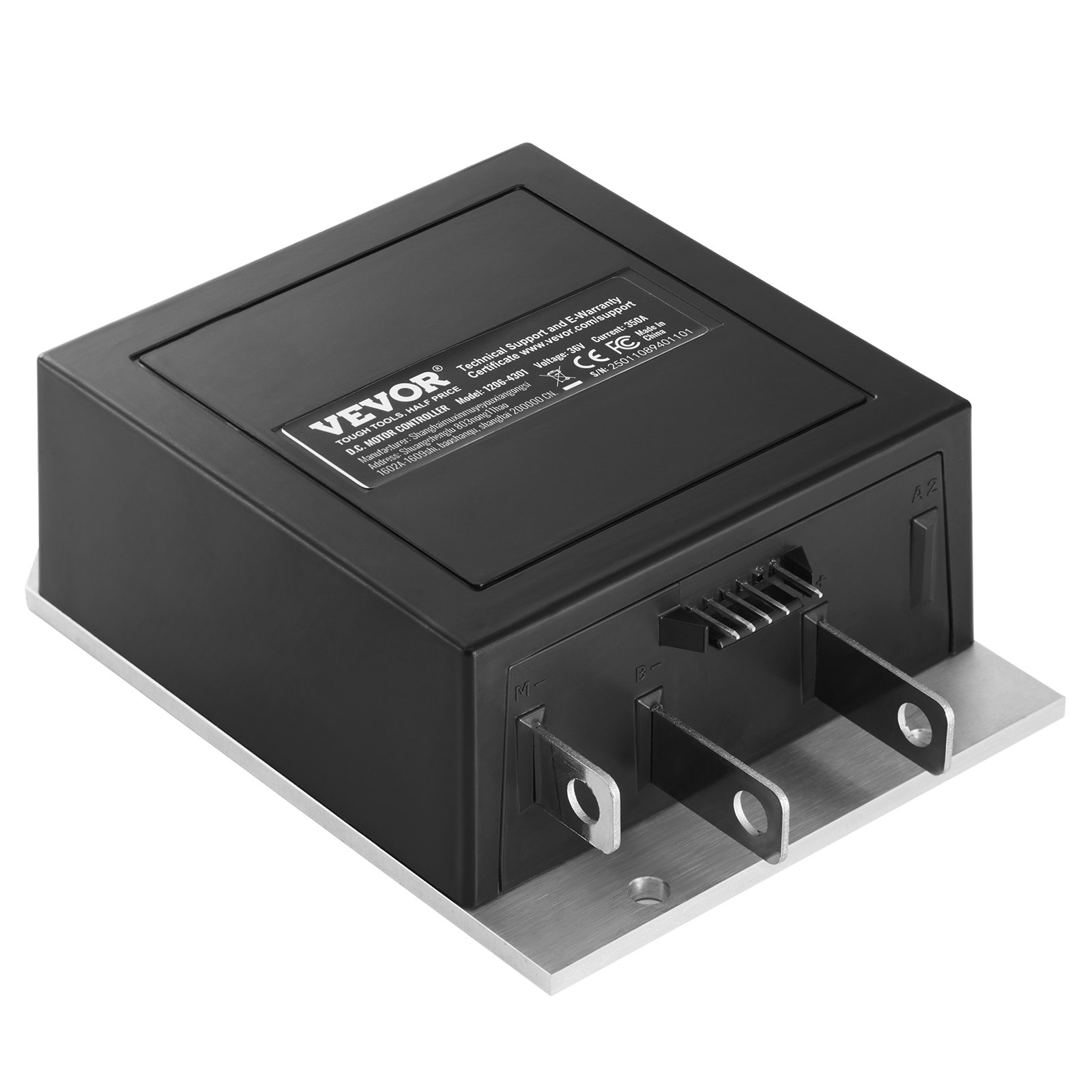 VEVOR Golf Cart Speed Controller, 36V and 350A, DC Motor Controller Replacement for 1994-2019 EZGO Golf Carts, IP65 Rated Protection, Aluminum Alloy & ABS Housing, Compatible with 1206-4301 Models