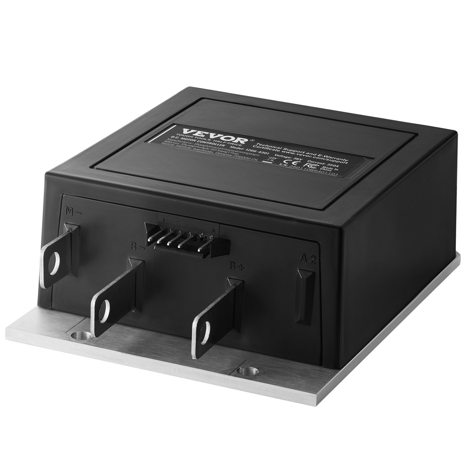 VEVOR Golf Cart Speed Controller, 36V and 350A, DC Motor Controller Replacement for 1994-2019 EZGO Golf Carts, IP65 Rated Protection, Aluminum Alloy & ABS Housing, Compatible with 1206-4301 Models