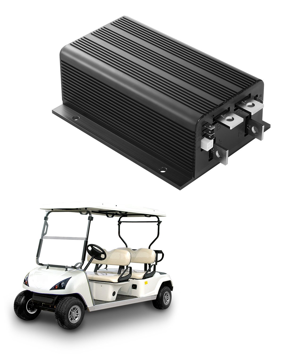 VEVOR Golf Cart Speed Controller, 36V & 500A, DC Motor Controller Replacement for Club Car Golf Carts, IP65 Rated Protection, Aluminum Alloy & ABS Housing, Compatible with 1205-117/1205M-5603 Models