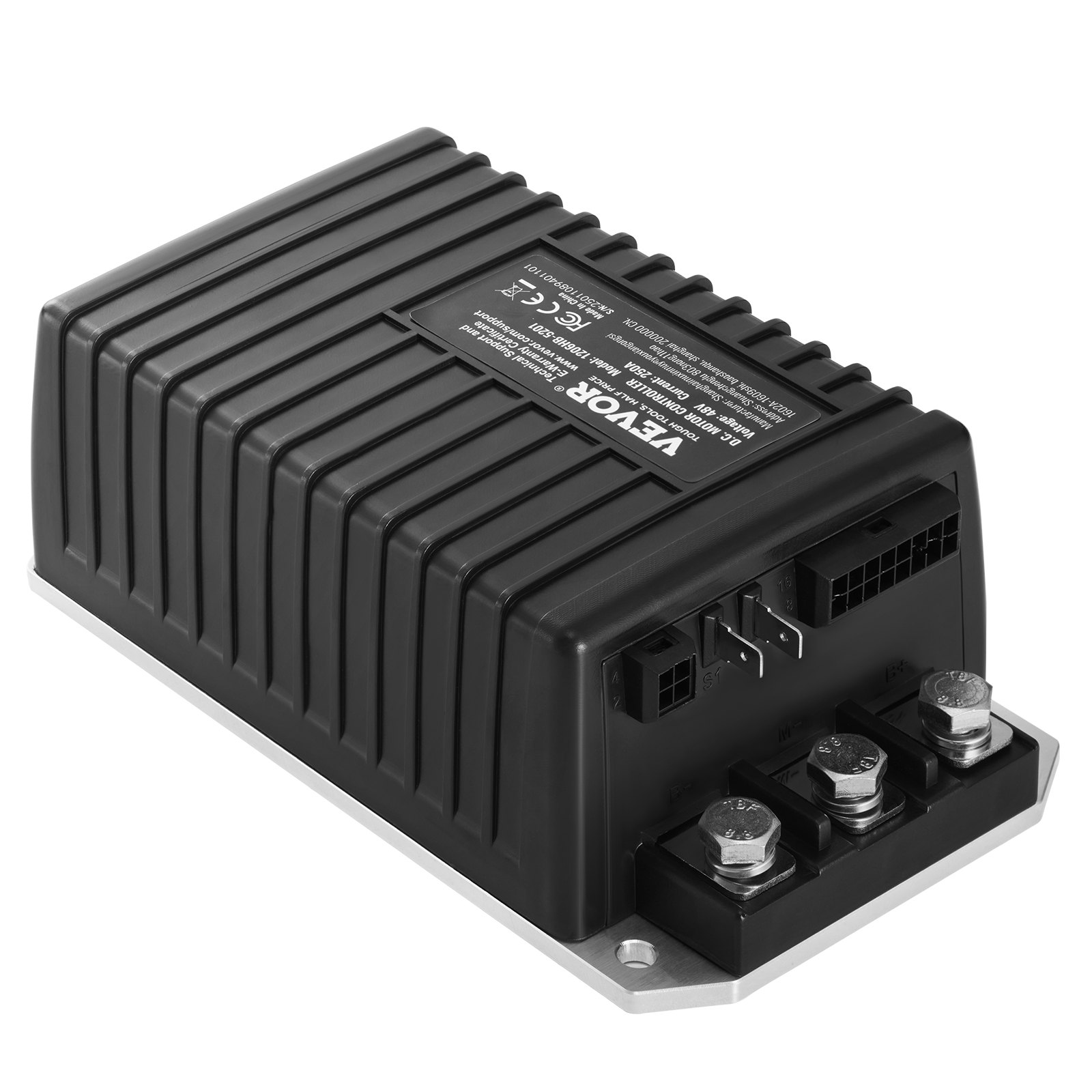 VEVOR Golf Cart Speed Controller, 48 Volt & 250 Amp, DC Motor Controller Replacement for EZGO TXT Golf Carts, IP65 Rated Protection, Aluminum Alloy & ABS Housing, Compatible with 1206HB-5201 Models