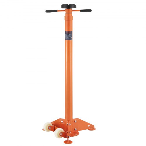 VEVOR Pipe Jack Stand with 4-Ball Transfer V-Head and Folding Legs 1500LB Welding Pipe Stand Adjustable Height 28-52IN 1107A-type Pipe Jacks for