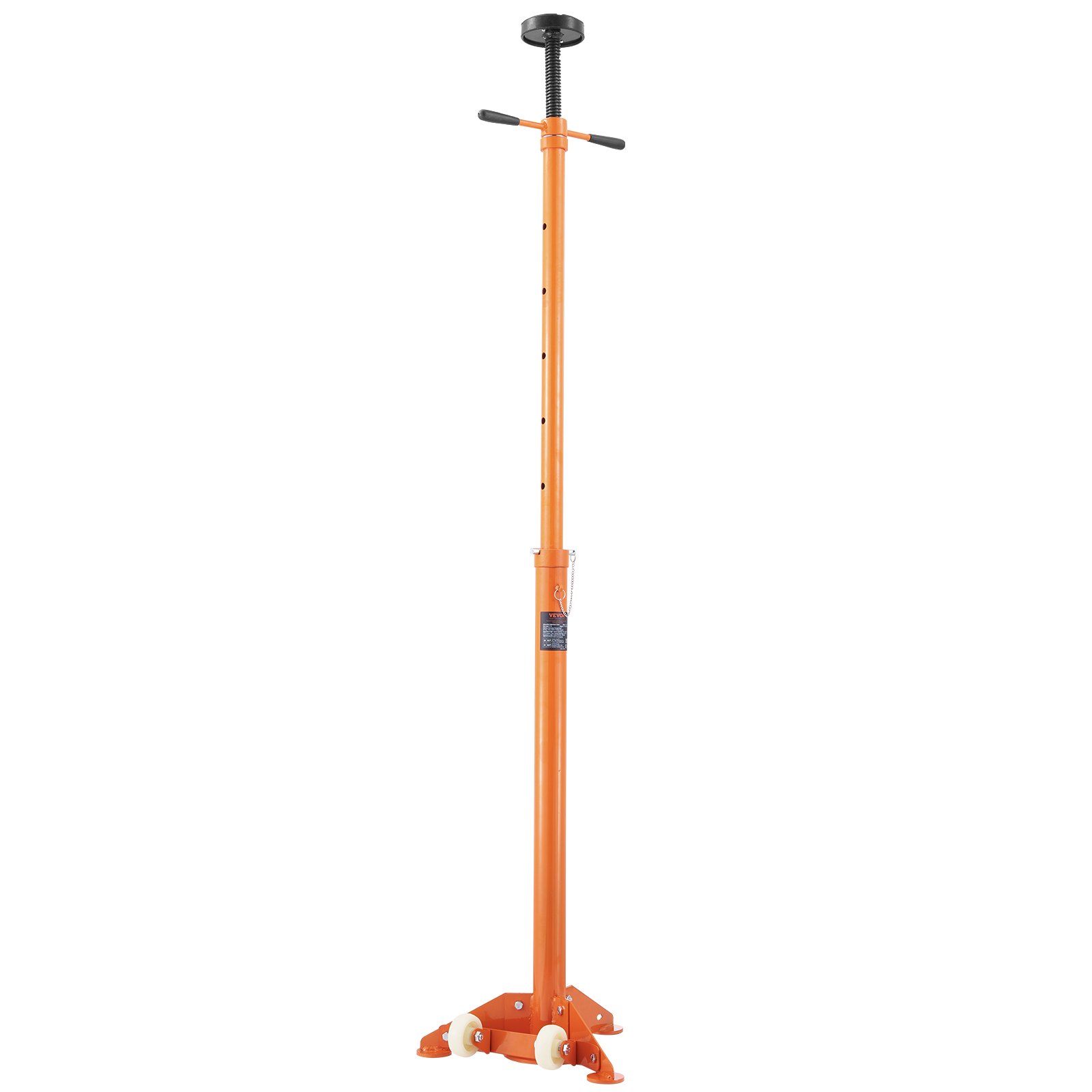 VEVOR underhoist stativ, 3/4 ton kapacitet stang donkraft, Heavy Duty donkraft stativ, bilstøtte donkraft løft fra 43,3" til 70,9", trekantet base, to hjul, nem justering, bilstøtte