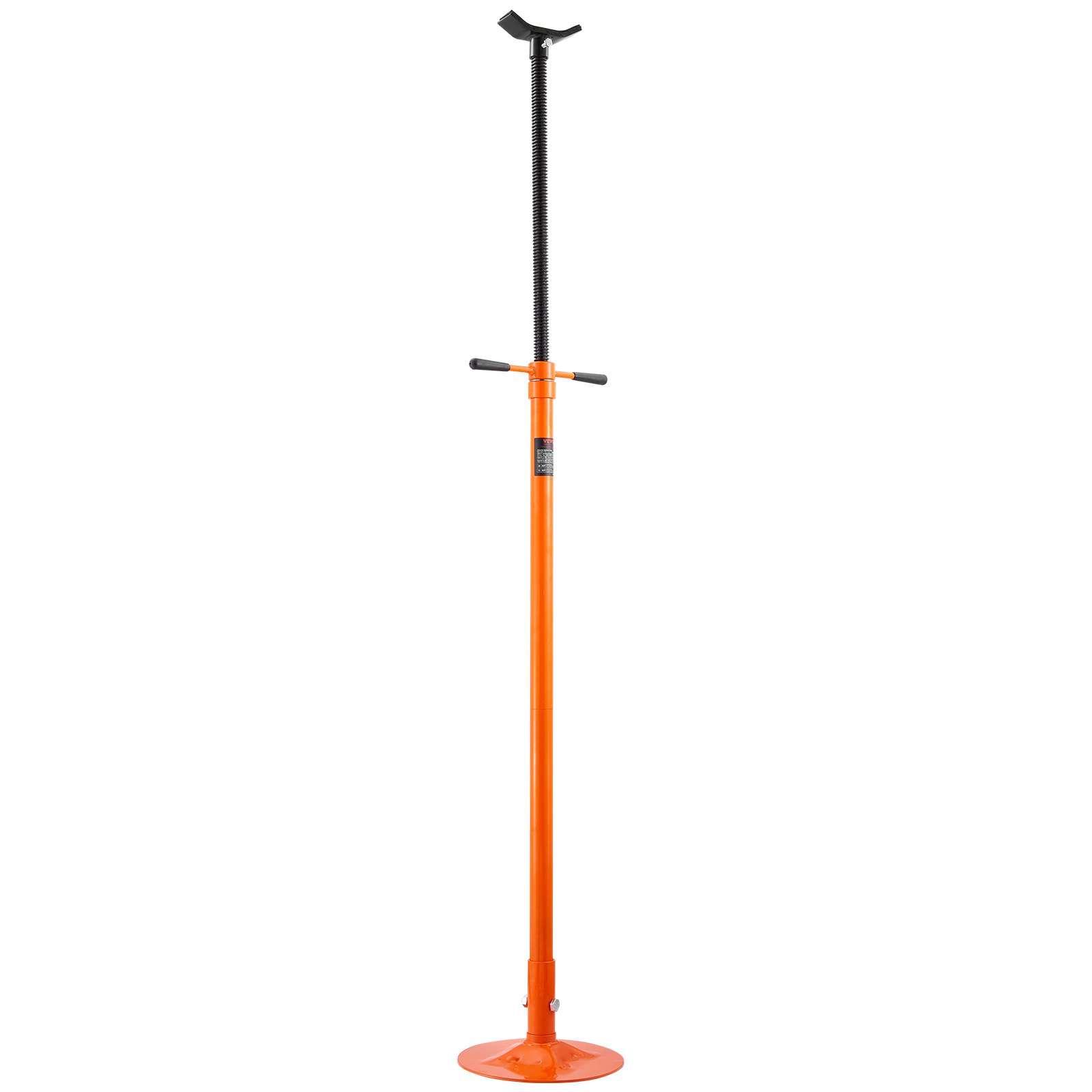 orange VEVOR underhoist support stand with adjustable height and sturdy base.