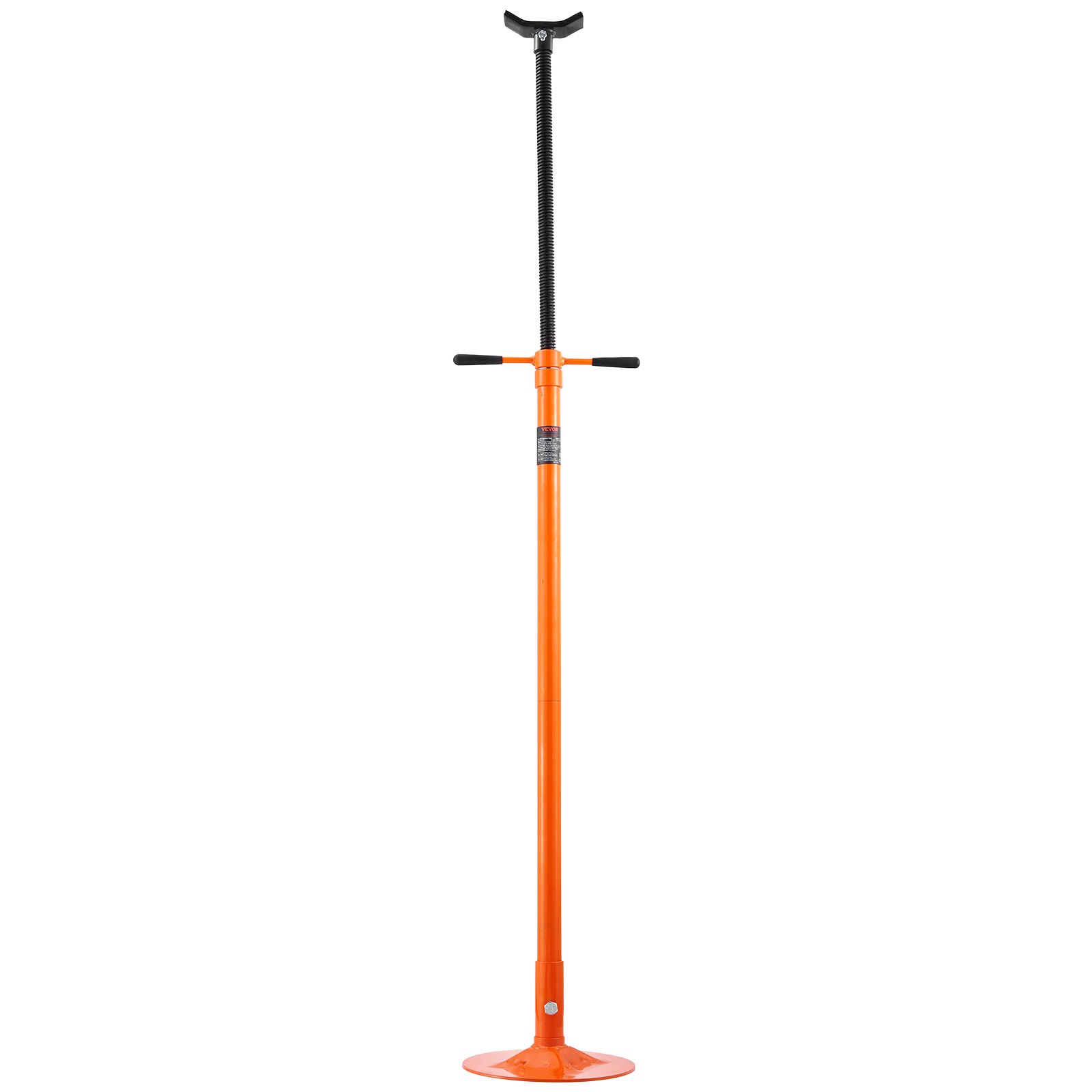 VEVOR underhoist support stand in bright orange with adjustable height and sturdy base.