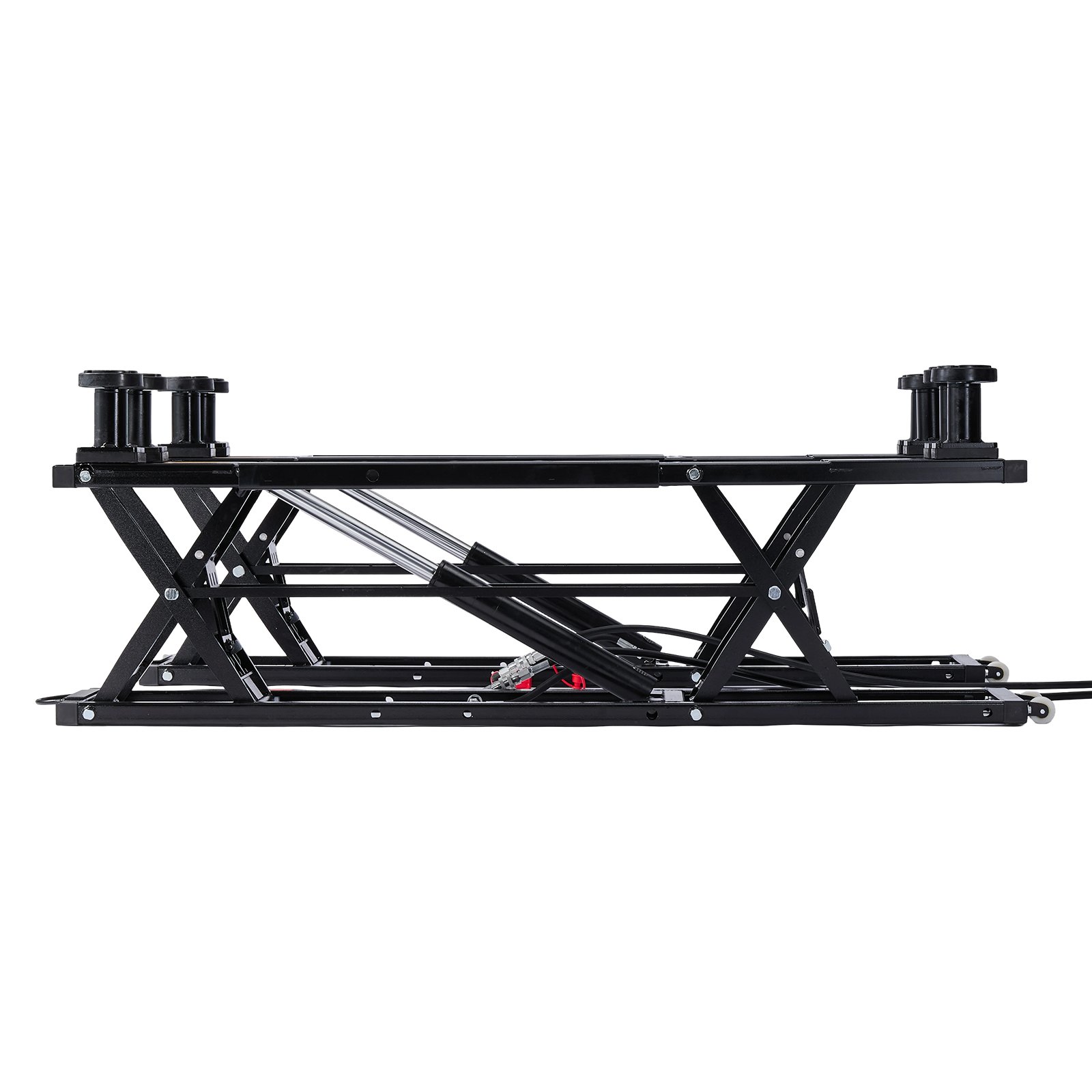 VEVOR Portable Car Lift, 9000 lbs Capacity, Heavy Duty Steel Truck Lift with 28" Max Height, 120V Power Unit, Wheels, 4 Rubber Pads & 4 Lifting Columns for Cars, SUVs, Trucks, Home Garage or Shop Use