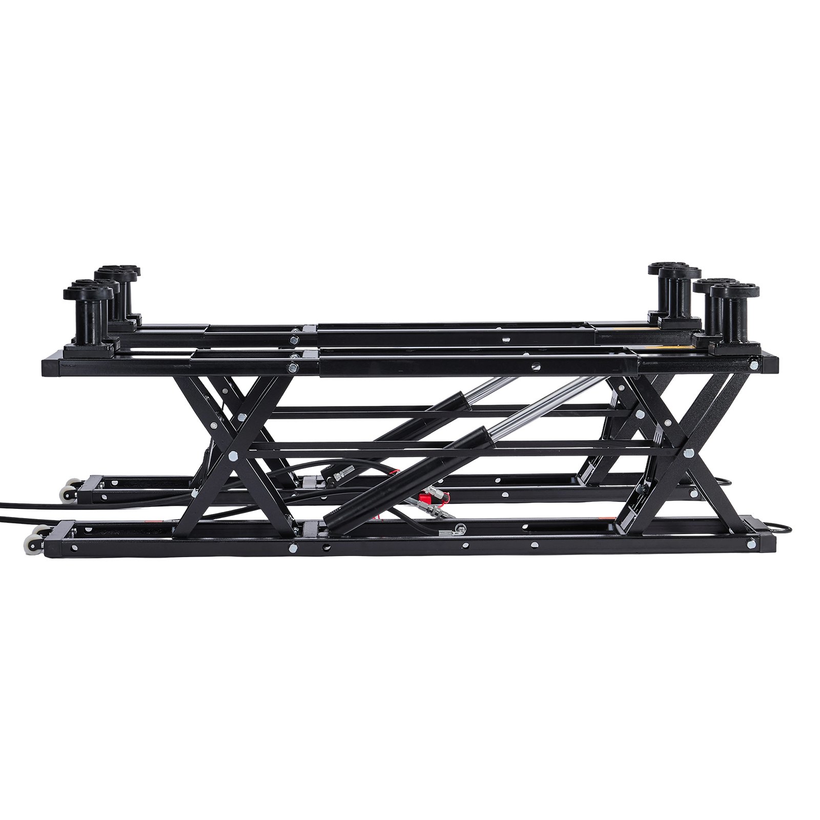 VEVOR Portable Car Lift, 9000 lbs Capacity, Heavy Duty Steel Truck Lift with 28" Max Height, 120V Power Unit, Wheels, 4 Rubber Pads & 4 Lifting Columns for Cars, SUVs, Trucks, Home Garage or Shop Use