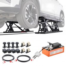 VEVOR Portable Car Lift, 5000 lbs Capacity, Heavy Duty Quick Lift with 25.6" Max Height, Pneumatic Pump, Wheels, 4 Rubber Pads & 4 Lifting Columns for Cars, Compact SUVs, Mini Trucks, Garage or Shop