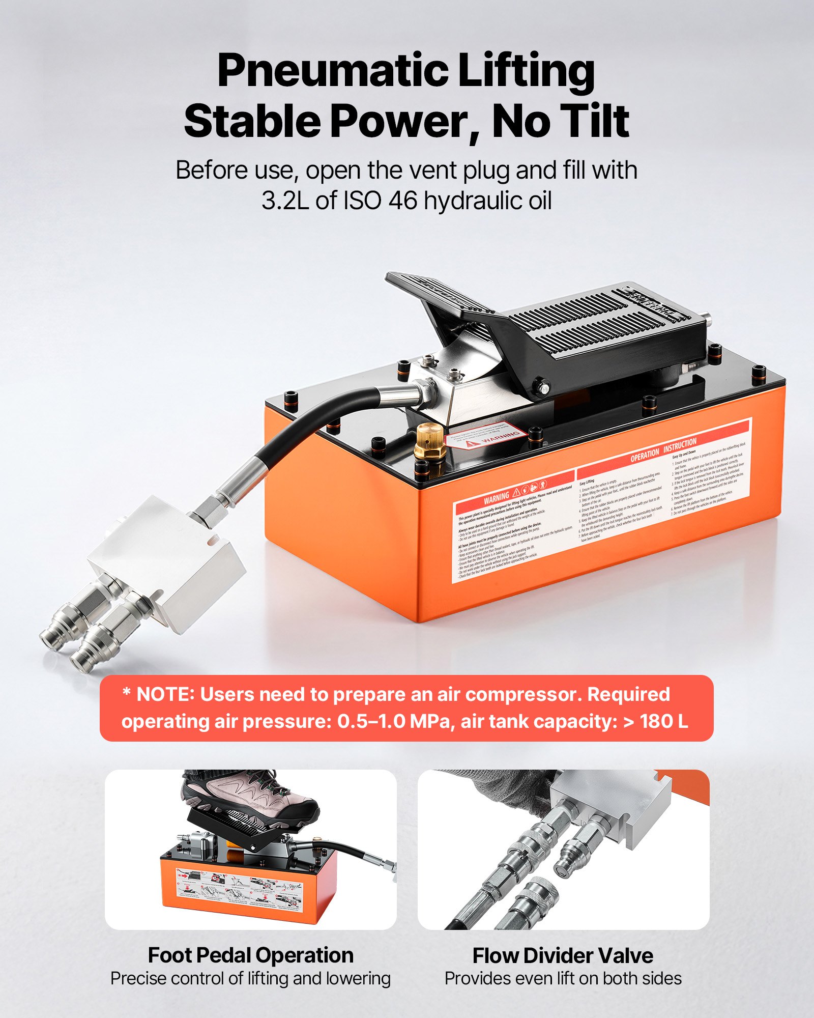 VEVOR Portable Car Lift, 2 Ton Capacity, Heavy Duty Quick Lift with 650 mm Max Height, Pneumatic Pump, Wheels, 4 Rubber Pads & 4 Lifting Columns for Cars, Compact SUVs, Mini Trucks, Garage or Shop