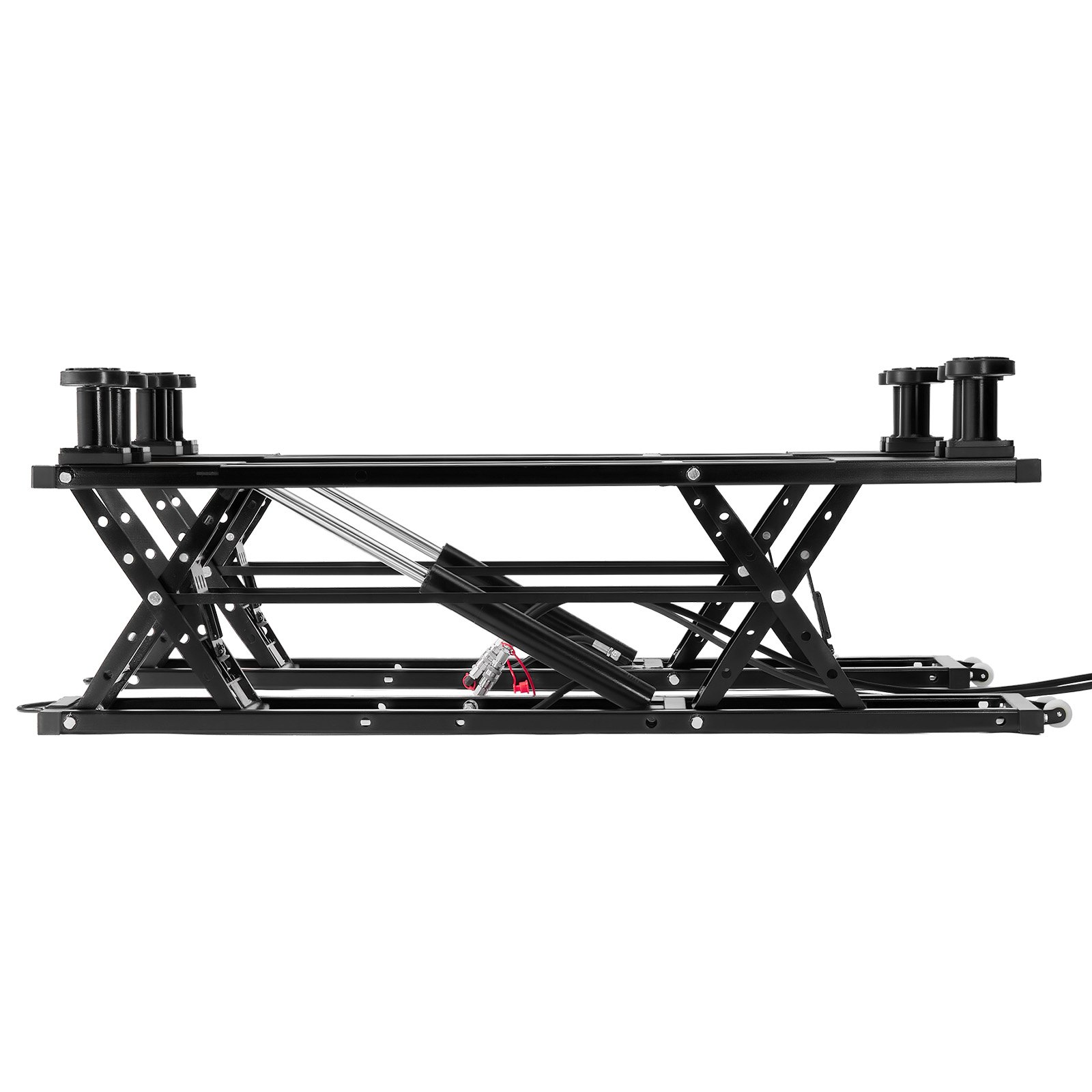 VEVOR Portable Car Lift, 3 Ton Capacity, Heavy Duty Steel Truck Lift with 680 mm Max Height, Pneumatic Pump, Wheels, 4 Rubber Pads & 4 Lifting Columns for Cars, SUVs, Trucks, Home Garage or Shop Use