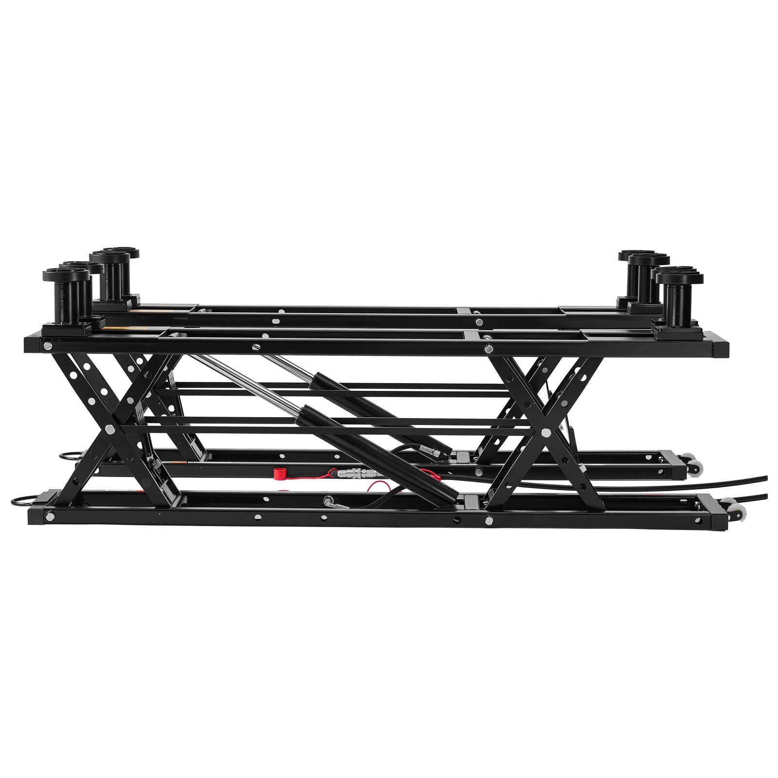 VEVOR Portable Car Lift, 3 Ton Capacity, Heavy Duty Steel Truck Lift with 680 mm Max Height, Pneumatic Pump, Wheels, 4 Rubber Pads & 4 Lifting Columns for Cars, SUVs, Trucks, Home Garage or Shop Use