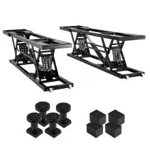 VEVOR Car Lift, 25.6" Max. Height, 5,000 LBS Capacity Portable Car Lift, with Extended-Length Plates, Heavy-duty Carbon Steel Truck Lift with 120V Power Unit, Auto Car Jack Lifts for Home Garage Shop