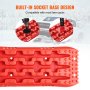 VEVOR 2PCS Traction Boards with PP for Mud Snow Sand Storage Bag Short Red