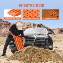 VEVOR 2PCS Traction Boards with PP for Mud Snow Sand Storage Bag Short Orange