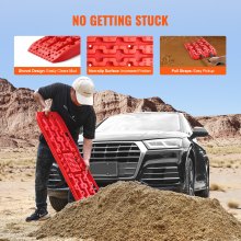 VEVOR 2PCS Traction Boards with PP for Mud Snow Sand Storage Bag Long Red